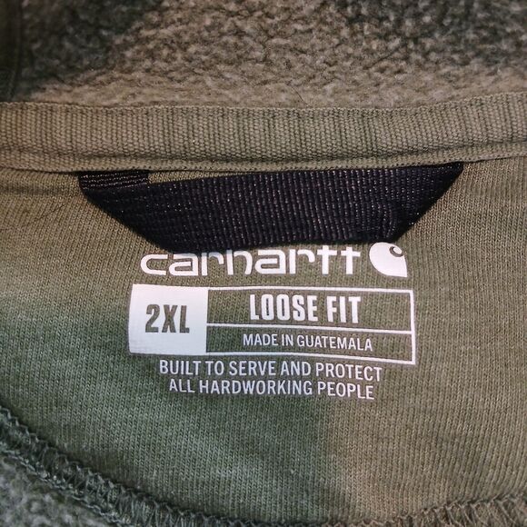 ​Carhartt Men's 2XL Loose Fit Midweight Hoodie Moss Green Logo Sleeve TS6022-M - Picture 11 of 15